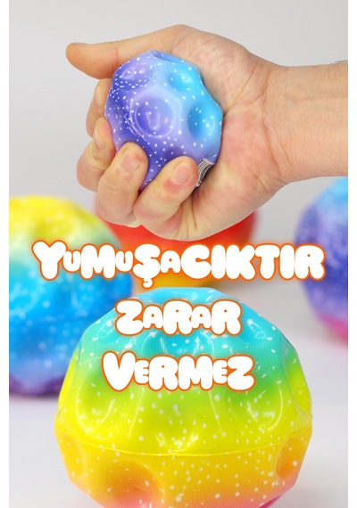 Yükseğe Zıplayan Top Moonball Galaksi Uzay Ay Topu Aşırı Zıplayan Moonball Bahçe Oyuncağı Gökkuşağı