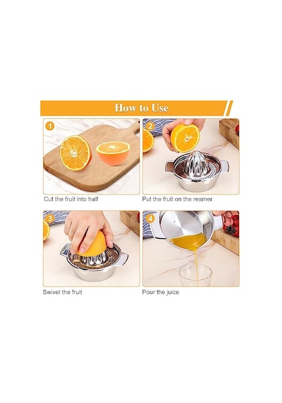 Ayrex Narenciye Sıkacağı, Paslanmaz Çelik, Narenciye Sıkacağı, Manuel Portakal Sıkacağı, Kutulu, 400 Ml, Limon Diğer