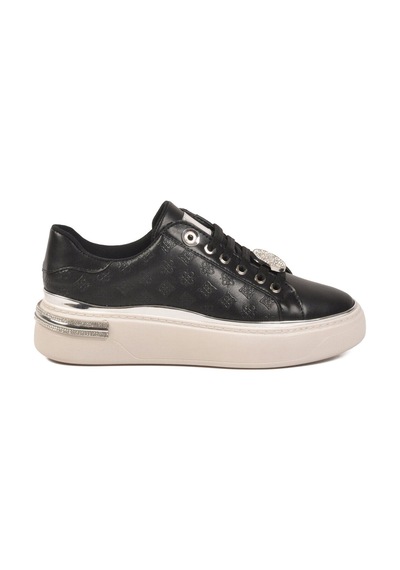 Ayakmod Siyah Bağcıklı Taş İşlemeli Hafif Kadın Sneaker 431156 Z Siyah