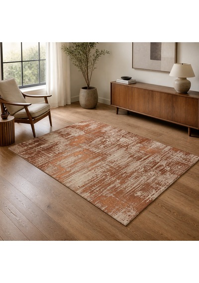 Kartela Halı Riva Halı Kaymaz Taban Makinede Yıkanabilir Halı Bakır - 60 X 90 Cm