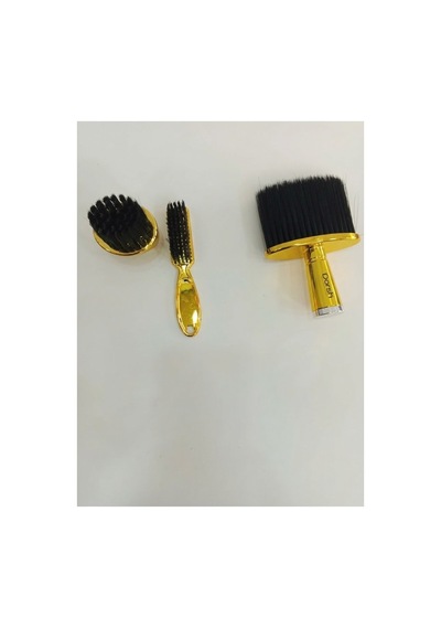 Berber Fade Fırça Seti Silindir Fırça Ense Fırçası Barber Stilist Kuaför Fırçası Altın - 941899604