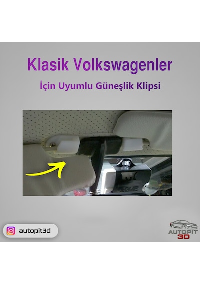 Klasik Volkswagenler İçin Güneşlik Klipsi