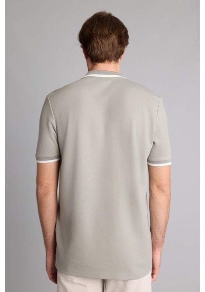 Defacto Regular Fıt Polo Yaka Kısa Kollu Polo Tişört G7063ax26smgr368 Gri-gr368
