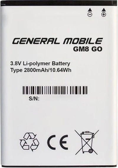 General Mobile Gm 8 Go Batarya Pil 2800 Mah