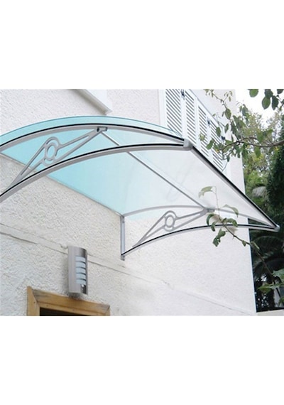 Tf Prolüx Kapı Üstü 15,19 Alüminyum Ayaklı Sundurma 190 X 150 Yeşil 4 Mm Solid Levha