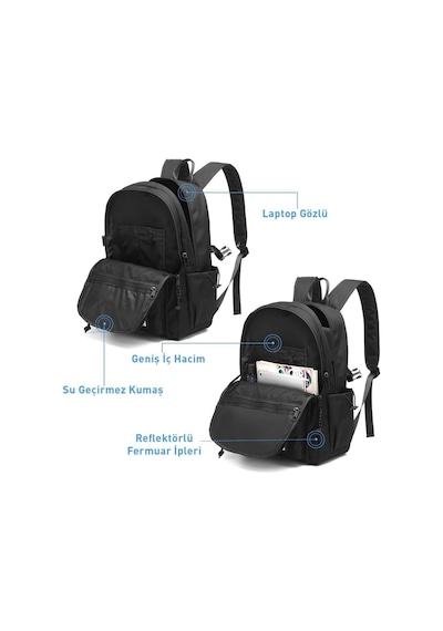 Smart Bags Sırt Çantası Okul Boyu Laptop Gözlü 3156 001