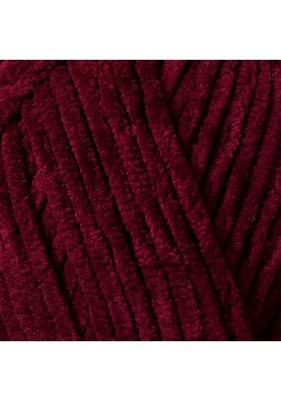 Kadife Örgü İpi 50gr %100 Polyester Yumuşak Pofuduk Bordo