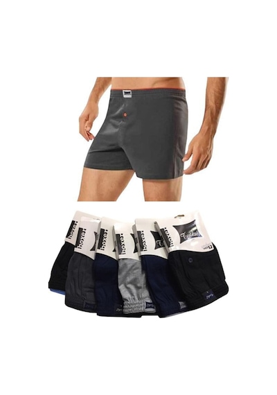 Tutku 6'lı Paket Erkek Penye Baksır %100 Cotton Karışık Renk Çok Renkli