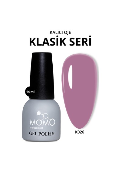 Momo Professional Kalıcı Oje K026 Açık İncir Moru 14 Ml