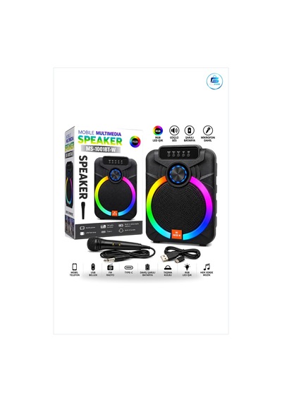 Bluetooth Hoparlör " Karaoke Mikrofonlu Şarjlı Rgb Taşınabilir Se