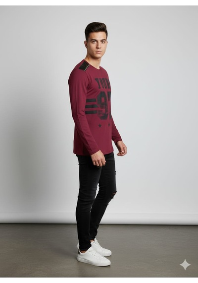 Mevsimlik Erkek Yb Sweatshirt Bordo