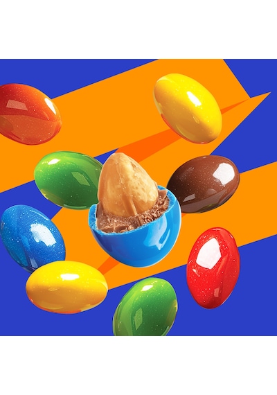 Patislove Renkli Şeker Kaplı Sütlü Çikolatalı Bütün Yer Fıstığı Draje, 90g