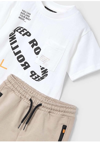 Mayoral Yazlık Erkek Çocuk Şort - T-shirt Takım - Bej