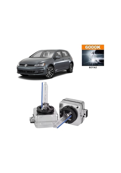 Volkswagen Golf 7 D3s / D3r 6000k Beyaz Hıd Xenon Ampul 2 Adet