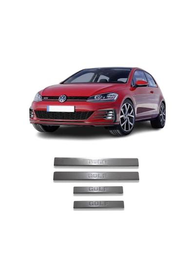 Volkswagen Golf 7 Krom Kapı Eşiği 4 Prç 2013 2019 Arası Paslanm