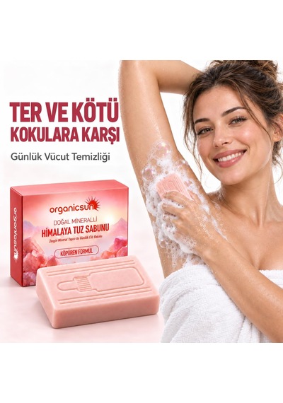 Himalaya Tuz Sabunu 120 Gr X 3 Adet Köpüren Formül - Zengin Doğal Mineralli Pembe Himalaya Kaya Tuzu Sabunu