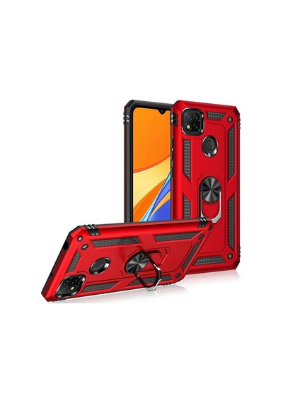 Newface - 428 - Xiaomi Redmi 9c Kılıf Sofya Yüzüklü Silikon Kapak - Matxzngz - - Rose