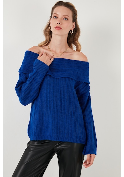 Lela Oversize Fit Madonna Yaka Triko Bayan Kazak 4615216 Saks