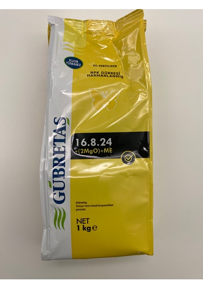 16.8.24+2mgo+me Yüksek Potasyumlu Meyve Büyütücü Toz Gübre - 1 Kg