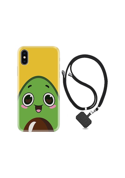 Apple Uyumlu iPhone XS Max Kılıf Boyun Askılı Avo Şekerto 1626