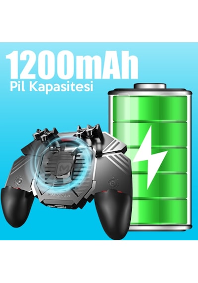 Memo Ak77 1200 Mah Fanlı Dört Tetik Mobil Oyun Aparatı - Pubg(Or