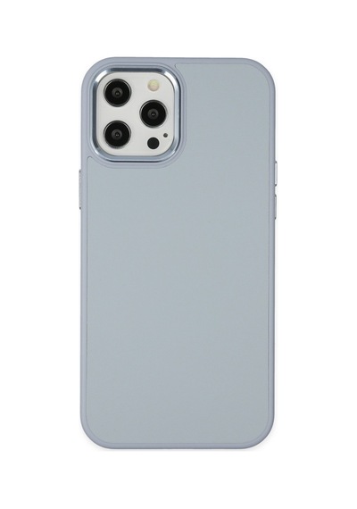 Apple iPhone  Uyumlu-  12 Pro Max Kılıf Asya Deri Silikon - Sierra Blue