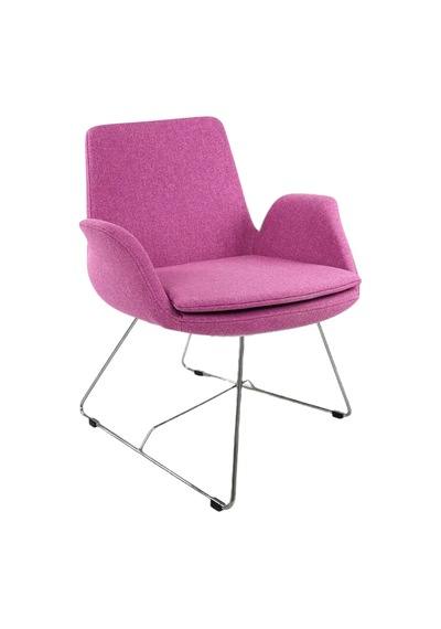 Kaya Ofis Carrer Bekleme Misafir Koltuğu Pembe