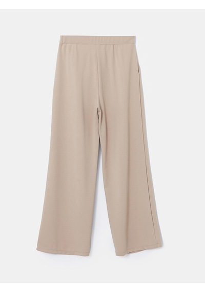 Lcw Vision Bej Loose Fit Krep Kadın Pantolon