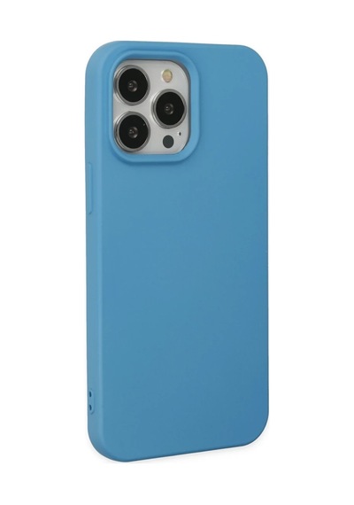 Apple İphone 14 Pro Kılıf Nano İçi Kadife Silikon - Mavi 0.2M-Çok Renkli