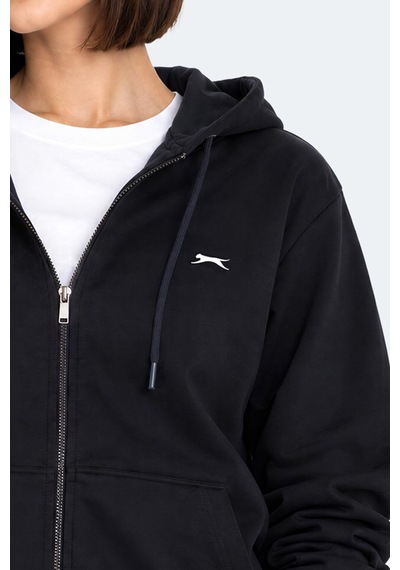 Slazenger Flores Kadın Kapüşonlu Lacivert Sweatshırt