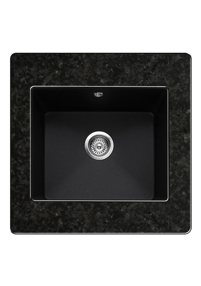 Bloom Platin 400 Granit Eviye Siyah 40 x 40 CM