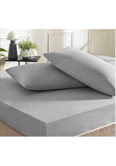 Gercella 180x200+30 Çift Kişilik Lastikli Çarşaf Gri