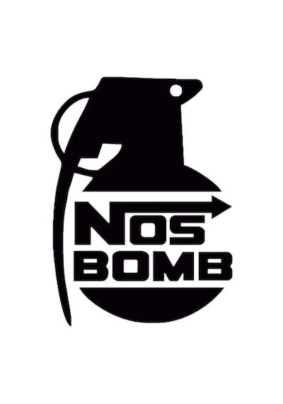 Nos Bomb Oto Sticker Siyah 15 11 Cm
