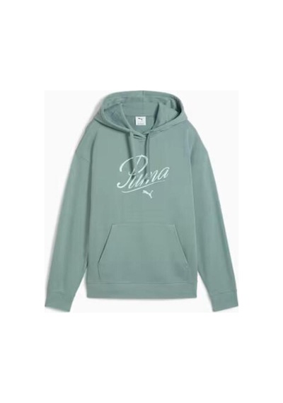 Puma Kadın Scrıpt Comfort Hoodie Eşofman Üst 68498330 Yeşil