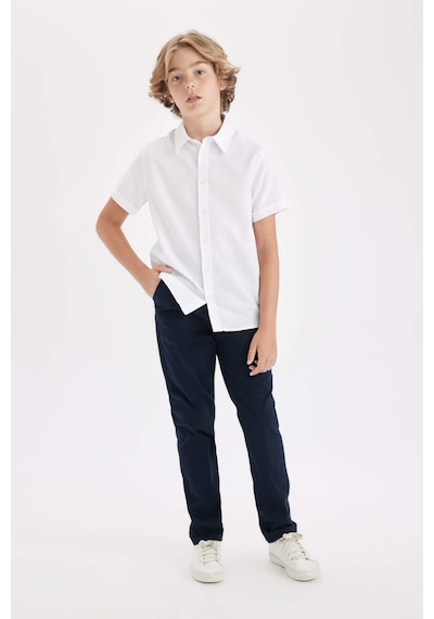 DeFacto Erkek Çocuk Düz Paça Beli Lastikli Cepli Lacivert Basic Düz Gabardin Okul Pantolonu T8850A624AUNV253 DeFacto Erkek Çocuk Düz Paça Beli Lastikli Cepli Lacivert Basic Düz Gabardin Okul Pantolonu T8850A624AUNV253