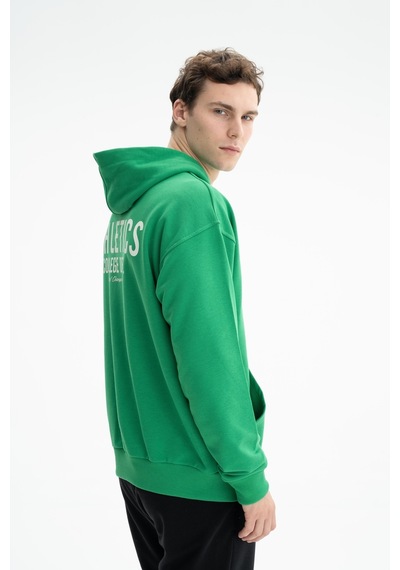 AR-MA Arma Erkek Oversize Kanguru Cepli Şardonsuz 3 İplik Kapşonlu Sweatshirt 001