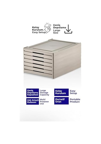 Coverest 6 Katlı Katlanabilir Organizer, Çok Amaçlı Ayakkabılık, Taşınabilir Portatif, 25.5 X 34.5 X 105 Cm Bej Açık Ceviz Coverest 6 Katlı Katlanabilir Organizer, Çok Amaçlı Ayakkabılık, Taşınabilir Portatif, 25.5 X 34.5 X 105 Cm Bej Açık Ceviz