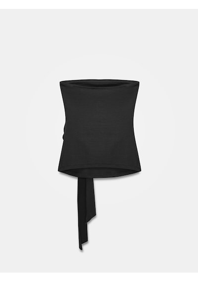Dilvin 32841 Bağlamalı Bandeau Top-siyah