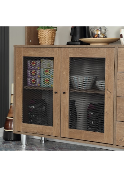 Pasific Home Grano Kahve Köşesi Çok Amaçlı Kiler Dolabı, 140 cm, Koyu Meşe