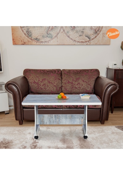 Eliusta_Ticaret Tekerlekli Mdf Masa Orta Sehpa Ofis Sehpası Yemek Masası