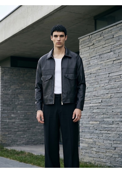 Baselco Trend Zra Boxy Fit Deri Ceket Siyah