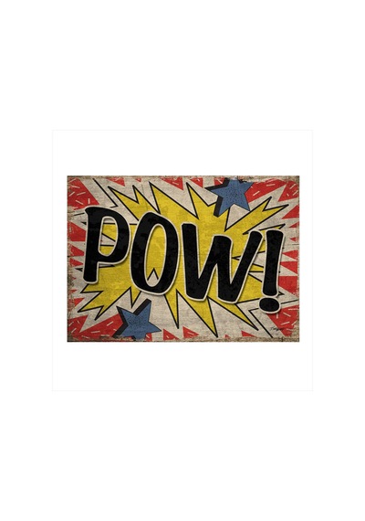 Bedeko Pow Pop Art Tasarım Ahşap Tablo 50 Cm X 70 Cm