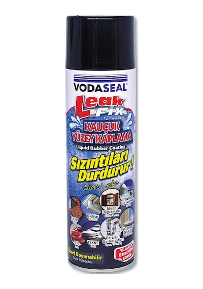 Vodaseal Leak Fix Sprey Kauçuk Kaplama, Siyah, 396gr