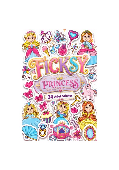 Sevimli Prenses Sticker Seti - 34 Adet Etiket Çıkartma Diğer