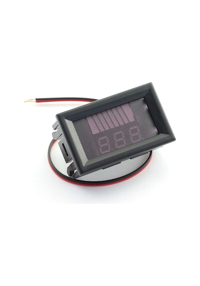 Akü Pil Kapasite Göstergesi Voltmetreli 70V-12V/24V/36V/48V/60V Pillerle Uyumlu  Kurşun Asit Batarya
