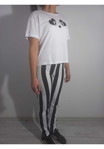 Vinetta Pijama Siyah Beyaz