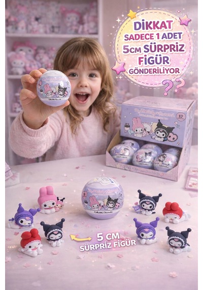 My Melody Ve Kuromi 3d Sürpriz Figür 5 Cm Yumuşak Dokulu Koleksiyon Oyuncağı - 1 Adet