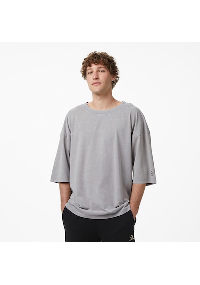 Unıted4 Oversize Fit Erkek Gri T-shirt Medı