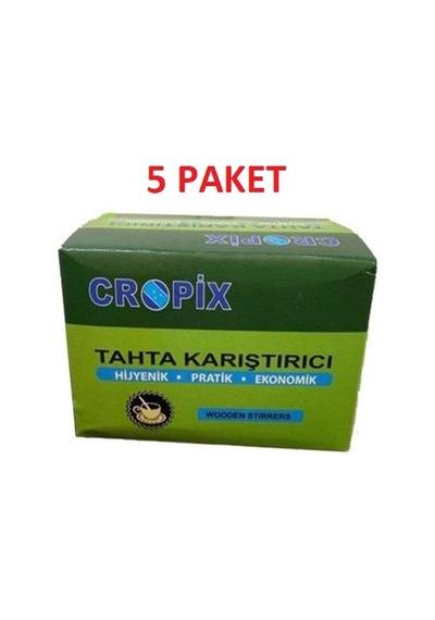 Cropix Ahşap Tahta Karıştırıcı 5 x 400'lü 10 CM