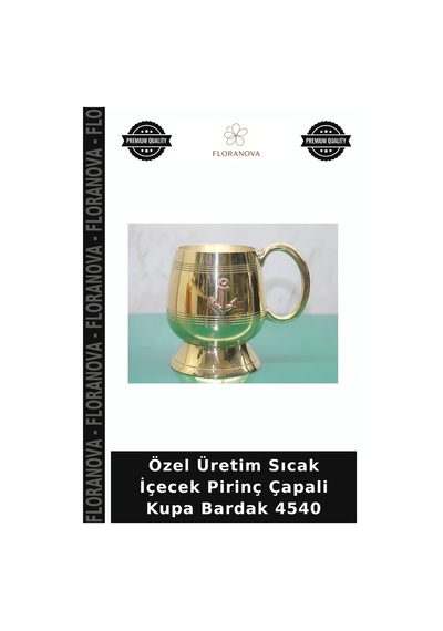 Özel Üretim Sıcak İçecek Pirinç Çapali Kupa Bardak 4540 Çok Renkli